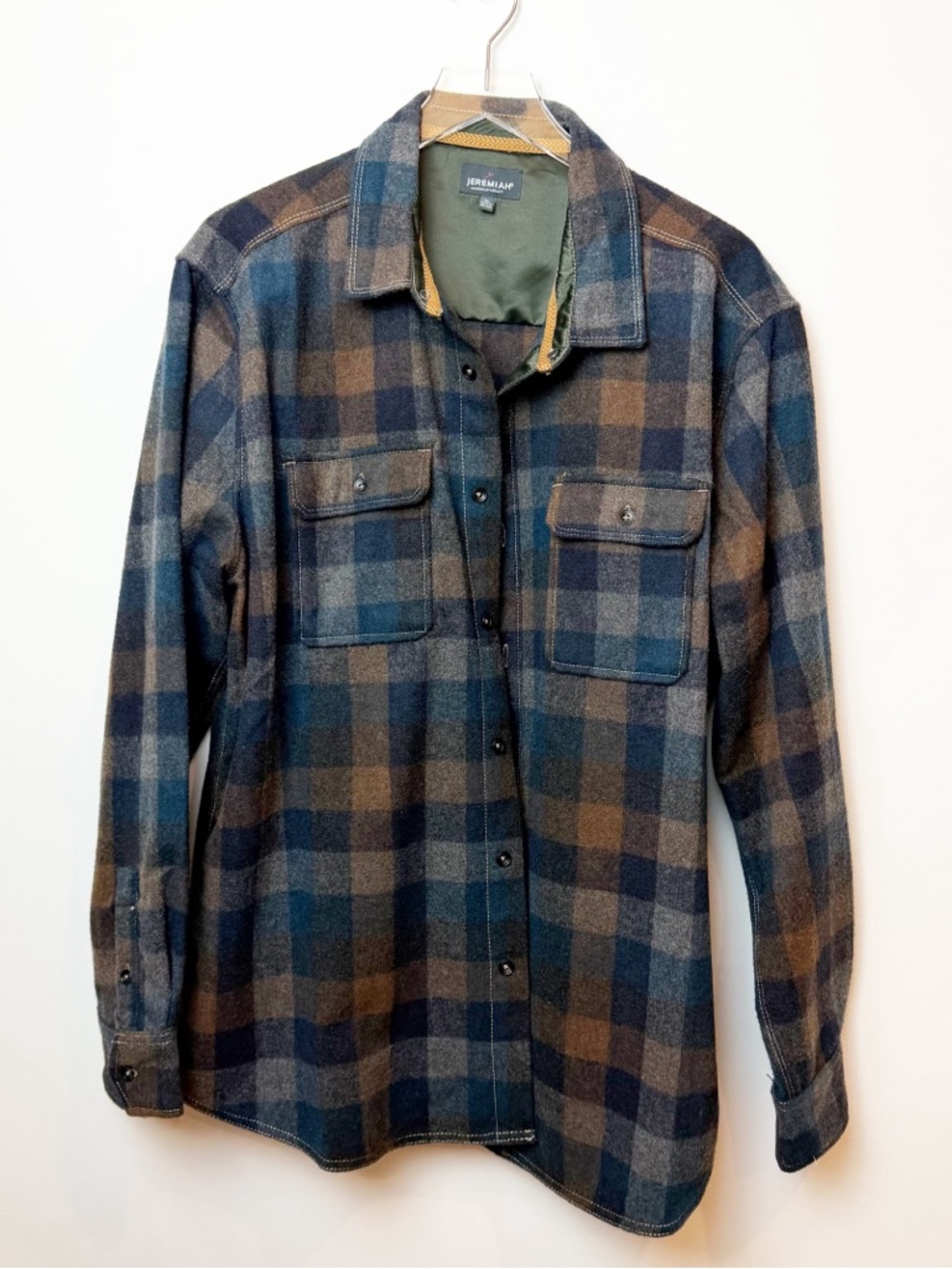 Jeremiah American Legacy | Men's Wool Blend Plaid Check Button Down Shirt